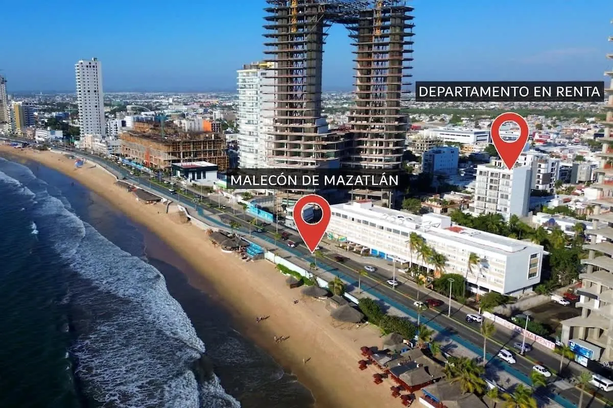 מזטלן Hermoso Depto. A 1 Cuadra Del Malecon - Flamingo 302 בית נופש